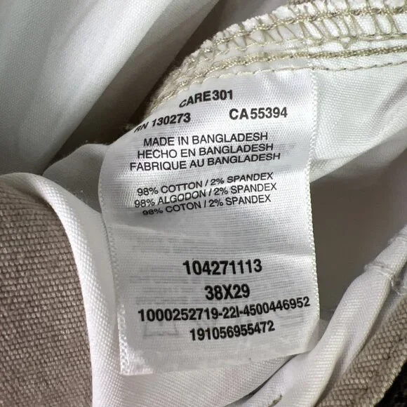 Lee 38x29 Extreme Comfort Straight Pants Men Tan Stretch Chino Relaxed Fit Twill - Picture 8 of 9